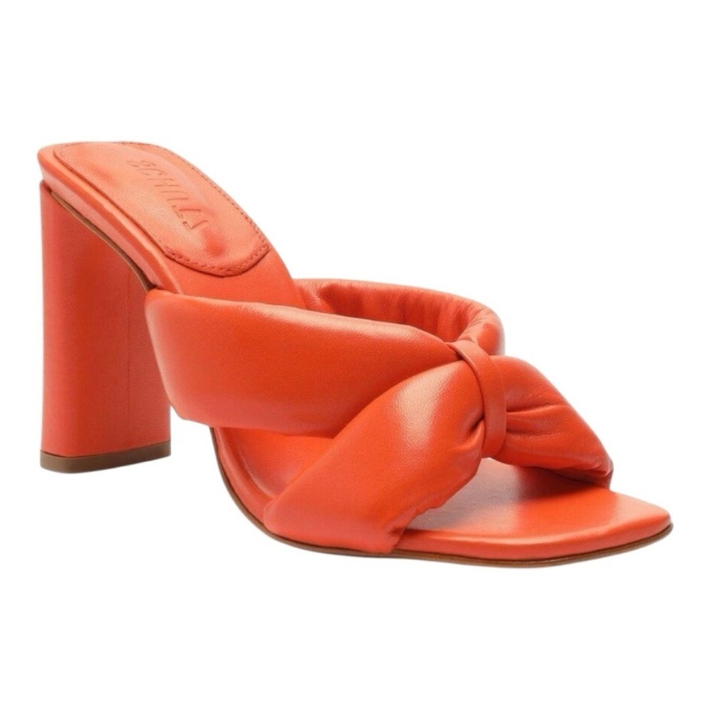 SCHUTZ Women's Orange Fairy High Nappa Leather Sandal‎ Size 6.5